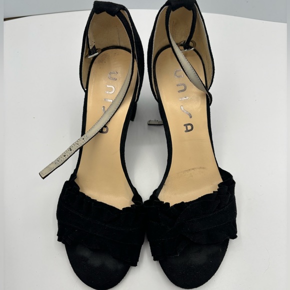 Good Used Unisa Black Formal Dress Heels Size 8 - Picture 2 of 6